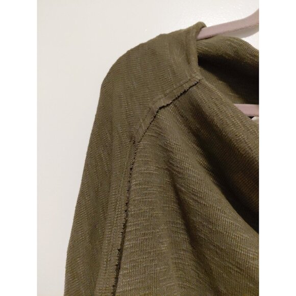 We The Free | Free People Green Slouch Neck Knit Long Sleeve Top Medium - Picture 4 of 8